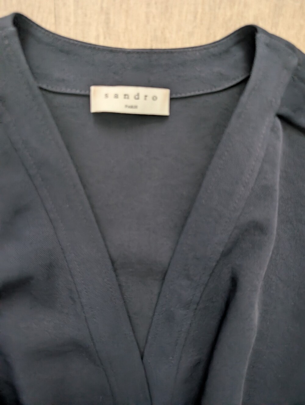 Sandro Navy Dress Worn 1x - Picture 3 of 6